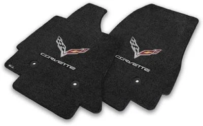LOGO Black Logo Carpet ULTIMAT LLOYD Floor Mats Fits C7 Corvette 2014-2018 - Image 1 of 4