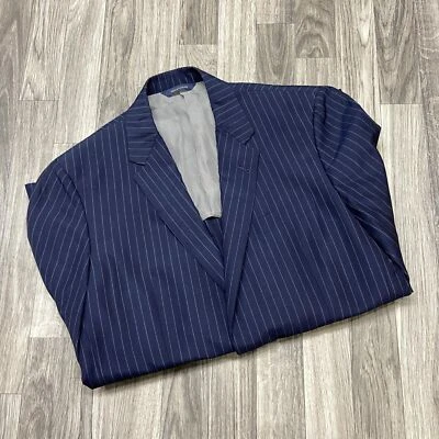 BROOKS BROTHERS Traje Abrigo Chaqueta Hombre Traje Rayas Lana Azul Pecho Único 40 R Foto 1 de 4
