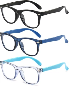 3 Pack Kids Blue Light Blocking Glasses for Girls and Boys Computer Blue Light B - Picture 1 of 9
