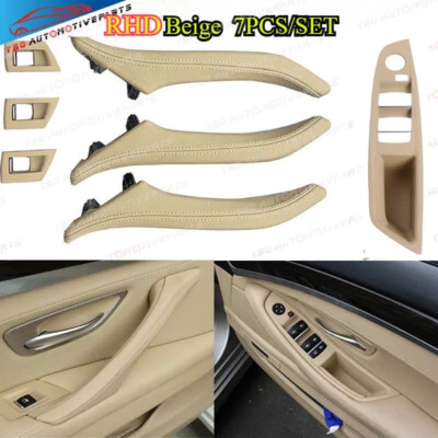Conjunto de manija de puerta RHD beige para BMW F10 520i 525i 528i 535i 2011-2016 Foto 1 de 4