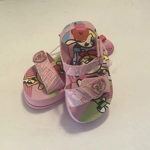Toddler Pink Powerpuff Girl Hook/Loop Closure sandals Size 6 NWT Cartoon Network - Picture 1 of 4