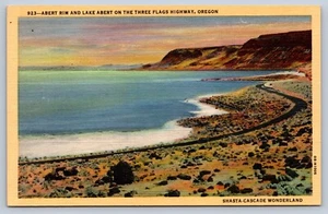 Postal de Abert Rim Lake Abert Three Flags Highway Oregon - Imagen 1 de 2