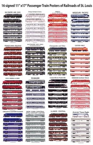 16 St. Louis Union Station 11"x17" Railroad Posters by Andy Fletcher signed - Picture 1 of 1