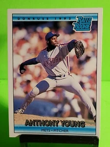 1992 Donruss New York Mets Baseball #409 Anthony Young Rated Rookie RC - Picture 1 of 2
