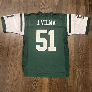 New York Jets Jersey Medium Vilma Green Reebok - Picture 1 of 6