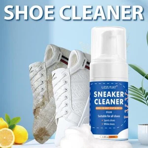 100ml White Shoe Cleaner No-wash Dry Cleaning Foam Decontamination for Suede She - Picture 1 of 24