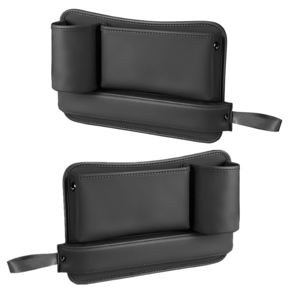 Leather Car Storage Box Bag Seat Gap Catcher Filler Pocket Organizers Cup Holder - Изображение 1 из 4