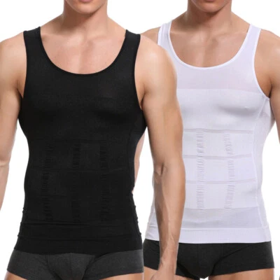 Gynecomastia Compression Shirt for Men Tank Top Fajas para Hombres Body Shaper - Image 1 of 4