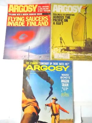 3 ARGOSY Back Issue Magazines-Complete men's Magazines 1960 & 1971 - Image 1 of 4
