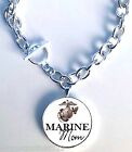 Marine Mom Charm Necklace Pick Your Size 