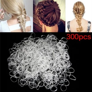 300PCS Rubber Braiding Plait Hair Band Hairope Elastic Tie Ponytail Hold CA* - Picture 1 of 6