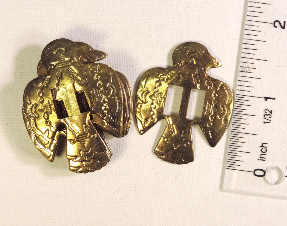 Slotted Concho Leathercraft Southwestern Gold Color Thunderbird 12 pack - Image 1 of 1