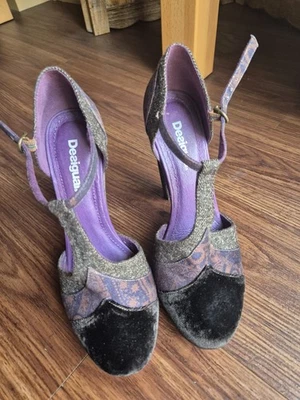 Desigual Damen Shoe Manila Pumps  Plateau Pumps  violett Größe 37 vintage  - Bild 1 von 4