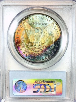 МОРГАНОВСКИЙ ДОЛЛАР 1887 ГОДА! PCGS MS63! СУМАСШЕДШИЙ ТОНЕР! УДИВИТЕЛЬНО! ВЫДАЮЩИЙСЯ! NR #VIP165 - Изображение 1 из 3