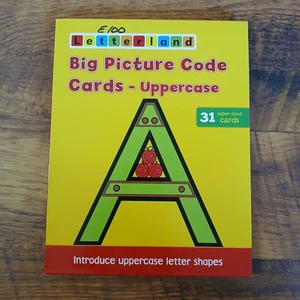 Big Picture Code Karten Alphabet Großbuchstaben Letterland Lesen Phonetik Hausunterricht - Bild 1 von 3