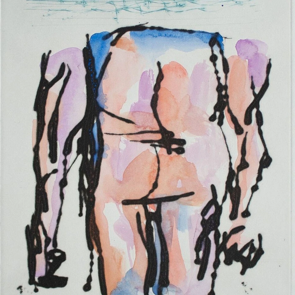 Markus Lüpertz Kunst Regeln geben Neoexpressionismus aquar Radierung 2005 18/30 - Bild 1 von 4