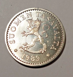 * Finnland * 10 Penniä * 1989 * Aluminium * Zustand UNC * - Bild 1 von 2