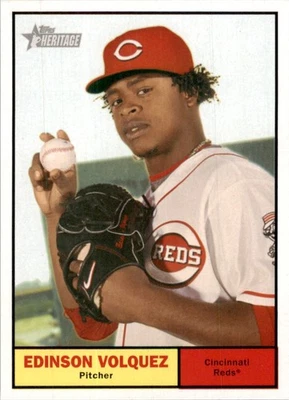 Topps Heritage SP #440 2010 Edinson Volquez Cincinnati Reds Foto 1 de 2