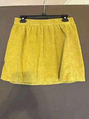 Minifalda American Eagle de pana mediana para mujer mostaza pana falda elástica Foto 1 de 4