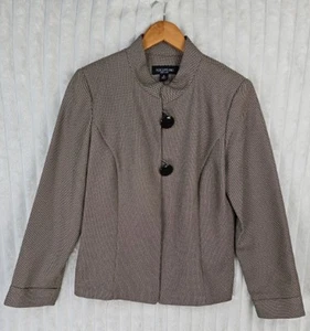 Perceptions New York Two Button Built-In Shoulder Pads Long Sleeve Blazer Size 8 - Picture 1 of 6