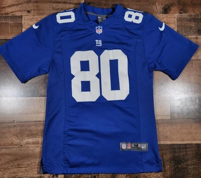 Camiseta New York Giants futebol juvenil azul médio #80 Victor Cruz Nike NFL - Imagem 1 de 4