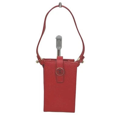 Funda protectora roja para teléfono celular Chanel Coco Mark piel de caviar para mujer envío gratuito [usada] Foto 1 de 4