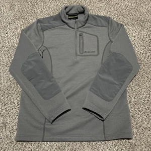 Klim Mens Size Medium M Gray 1/4 Zip Fleece Pullover Sweatshirt - Picture 1 of 6