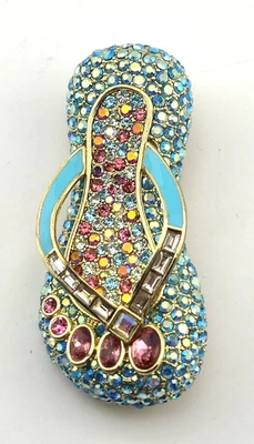 HEIDI DAUS "¡Te vas a voltear!" Broche broche chanclas de cristal y esmalte #85 Foto 1 de 4