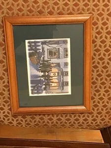 Vintage Longaberger Framed Consultant Christmas Lithograph Print - Picture 1 of 3