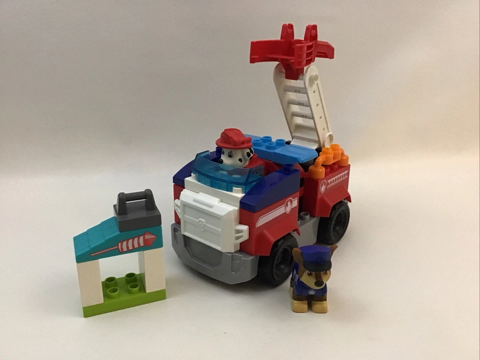 Mega Bloks Nickelodeon Paw Patrol Marshall Fire Rescue W/Figures NOT COMPLETE - Image 1 of 4