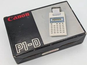 Vintage Canon P1-D Electronic calculator Elektronischer Rechner Neu/ New Mint - Afbeelding 1 van 8