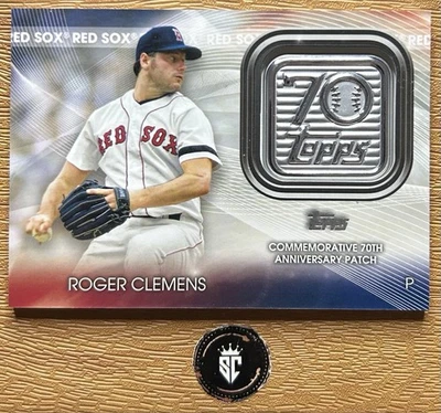 Parche Roger Clemens 2021 Topps Serie 2 70 Aniversario #T70P-RCL Medias Rojas Foto 1 de 3