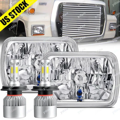 Faro LED haz alto/bajo para camionetas Ford L9000 L800 LN700 2 piezas 7x6" 5x7 Foto 1 de 4