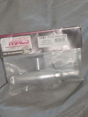VINTAGE MACS TUNED PIPE FOR TRAXXAS TMAXX THRUST MACS EXHAUST RARE PIPE NICE!!!! - Image 1 of 4