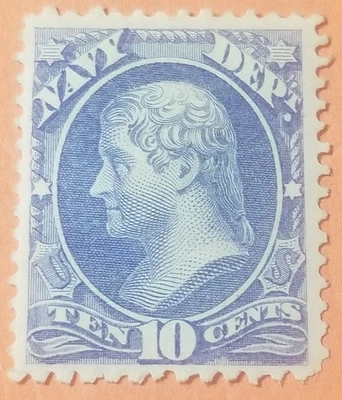 1873 US  Scott #O40 Navy Department Official 10c - MNG VF - Image 1 of 2