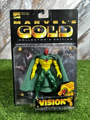1997 НОВАЯ экшн-фигурка ToyBiz Marvel's Gold коллекционное издание VISION РЕДКАЯ! как новый на картонке - Изображение 1 из 4