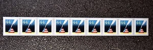 2011USA #4496 44c Patriotic Quill & Inkwell - PNC Coil Strip of 9 Mint NH S1111 - Picture 1 of 2
