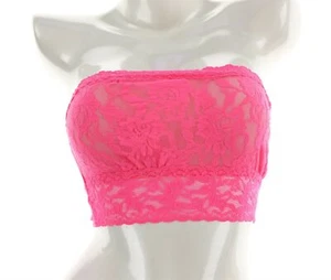 Hanky Panky 244513 Womens Floral Lace Bandeau Bralette Bra Pink Size X-Small - Picture 1 of 2