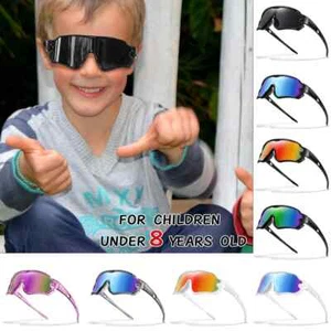 Kids Sports Sunglasses UV400 For Cycling Camping Outdoor Goggles Boys Girls Use - Picture 1 of 19