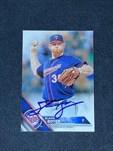 Blaine Boyer Minnesota Twins Signed Auto 2016 Topps Card #235 ~ COA - Picture 1 of 3