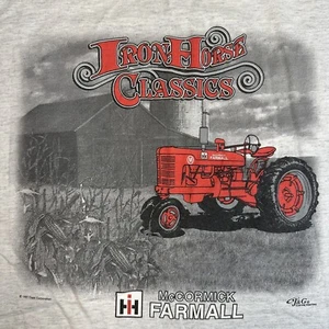 Vintage Farmall Shirt XL Tractor M Case International Harvester Tultex *Flaws - Picture 1 of 12