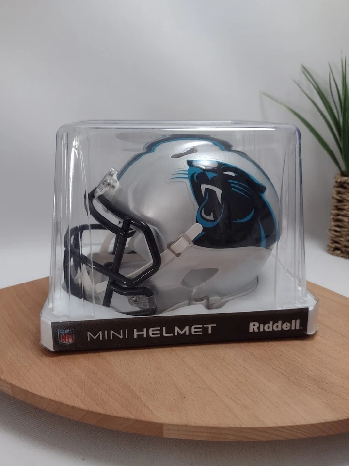 Casco de fútbol americano Carolina Panthers Riddell NFL mini velocidad Foto 1 de 3