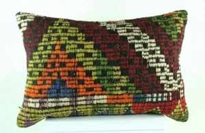 Kilim Cushion Cover 16x24 Throw Pillow Cover Decorative Handmade Lumbar E1265 - Picture 1 of 4