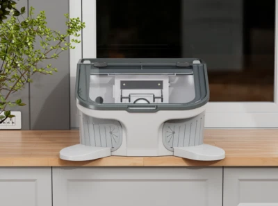 14W Dental Sandblasting Dust-proof Box Micro-sound Vacuuming+LED Light JT-69 CE