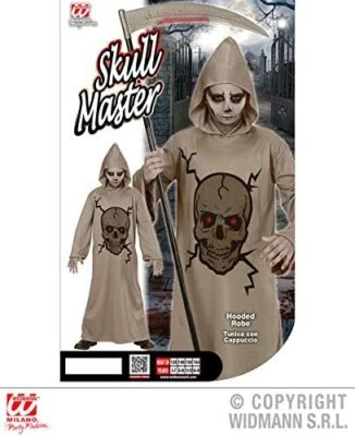 Childs Skull Master Halloween Scary Fancy Dress Party Costume Boys  5-7 Years  - Image 1 of 3