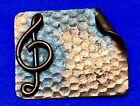 Broche vintage Marshall clé aigue panneau musical symbole feuille de musique épingle