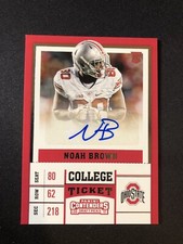 2017 Contenders Draft Picks College Ticket Variation Noah Brown Rookie Auto RC