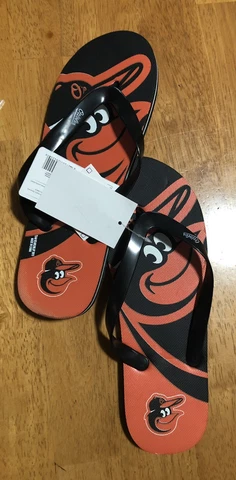 Baltimore Orioles Womens 9-10 Mens 7-8 Flip Flops Medium Sandals baseball mlb Cover