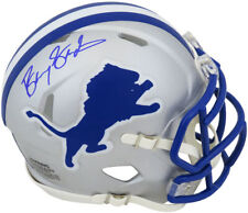 Barry Sanders Signed Detroit Lions Throwback Riddell Speed Mini Helmet -(SS COA)