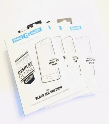 4 Gadget Guard:Tempered Black Ice Glass Screen Protector / Motorola Moto Z2 Play - Image 1 of 2